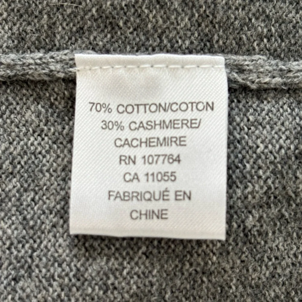 Anthropologie - One Girl Who… Embellished Cardigan NWT Gray Cotton Cashmere M